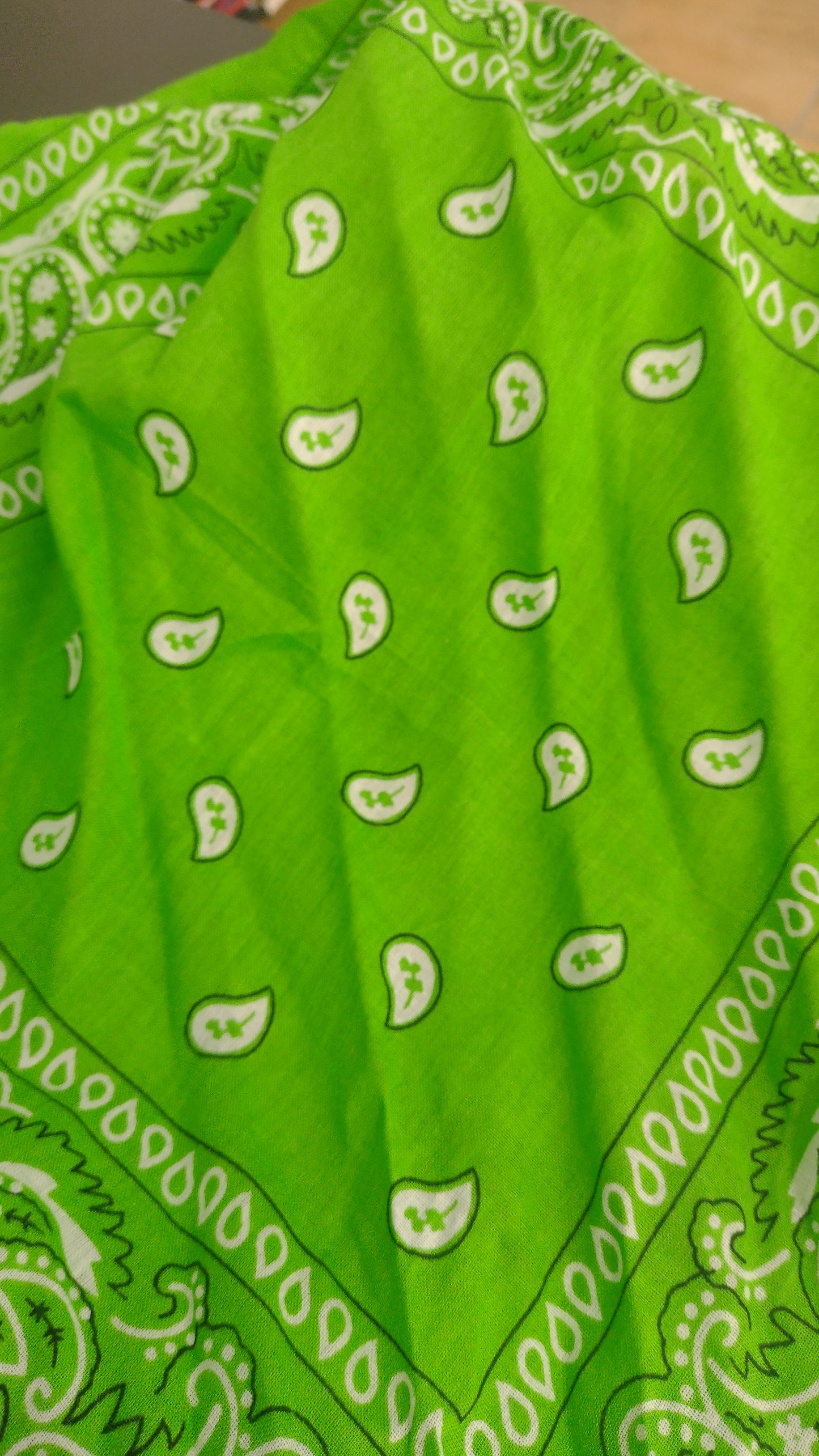 Bandana verde in cotone