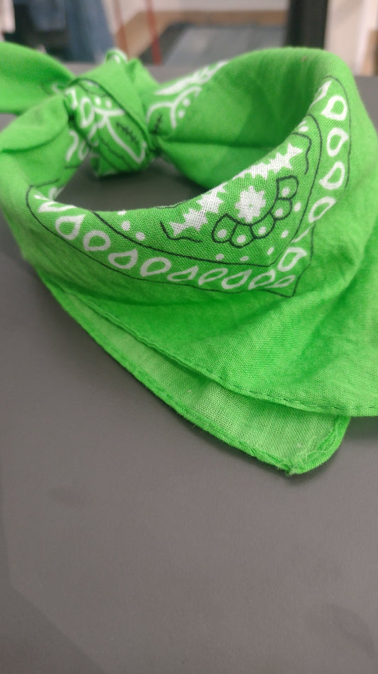 Bandana verde in cotone